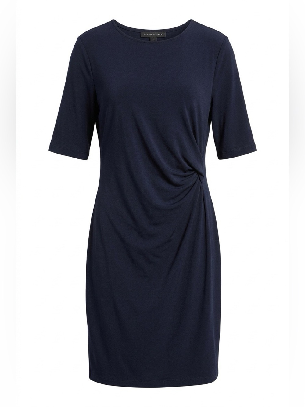 Banana Republic Navy Twist-Detail Midi Dress
